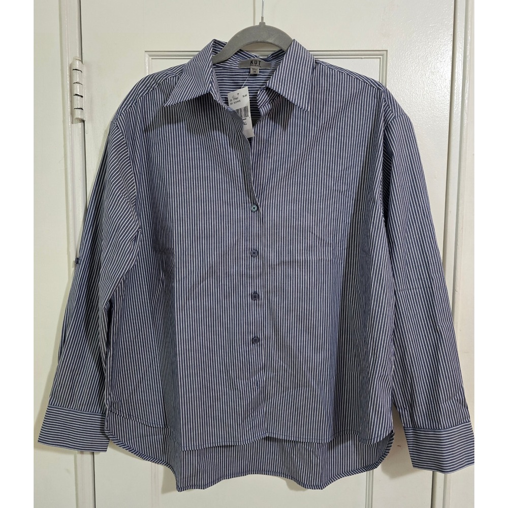 KUT from the Kloth vertical stripe button-down- Oversized